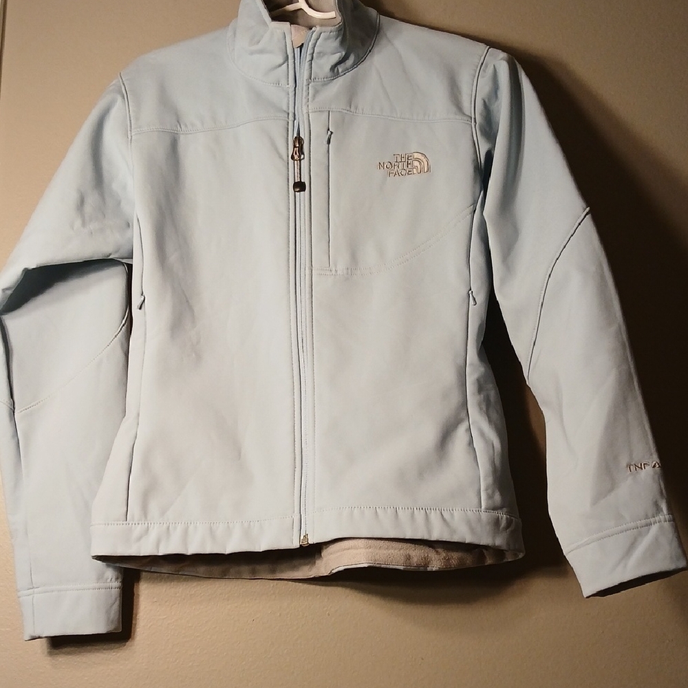 Woman's The North Face Sky Blue Softshell APEX BIONIC Jacket S/P